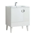 thumbnail image 1 of Venezian Collection - 30" Single White Bathroom Vanity, - Chrome Handles.&nbsp;, 1 of 9