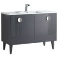 thumbnail image 1 of Venezian Collection - 48" Single Rock Gray Bathroom Vanity, - Chrome Handles.&nbsp;, 1 of 9