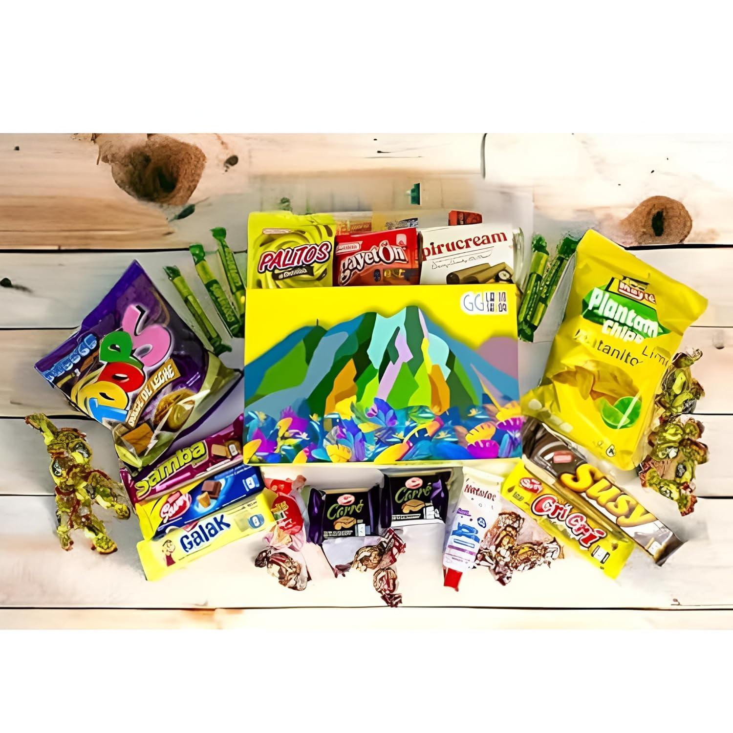 Venezuela Candy Box Pirucream Cocosette Susy Toronto Chocolate Venezolano Chucherias Venezolanas Sweet Snacks Gift Crate Box Assorted Cookies, Chips & Candies Mix Variety Pack
