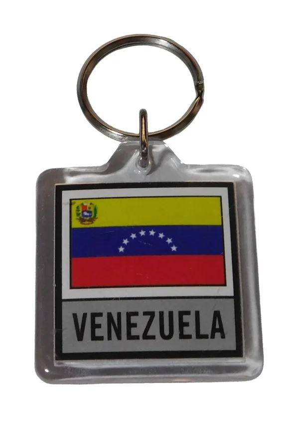 Venezuela Country Flag Acrylic Double Sided Keychain Key Chain KF-252