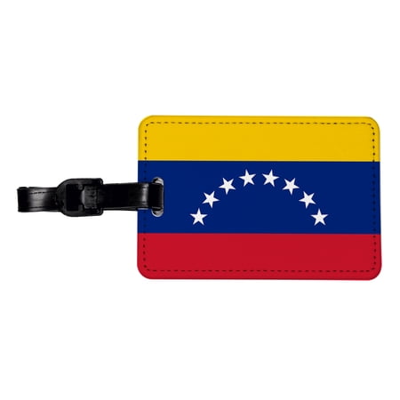 Venezuela Country Flag Faux Leather Travel Luggage Tag