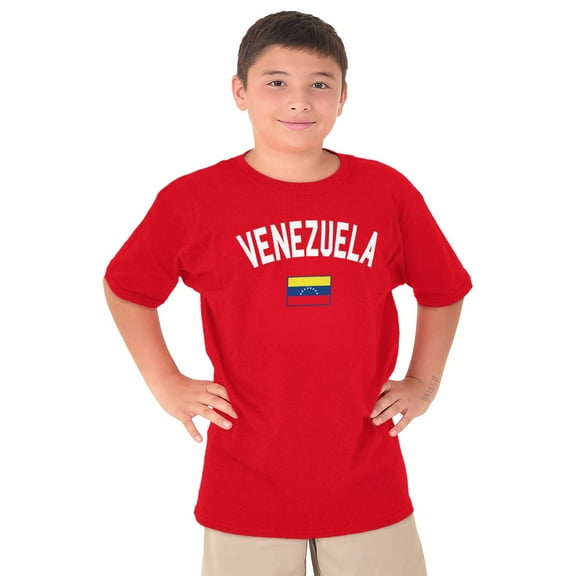 Venezuela Country Flag Soccer Fan Crewneck T Shirts Boy Girl Teen Brisco Brands L