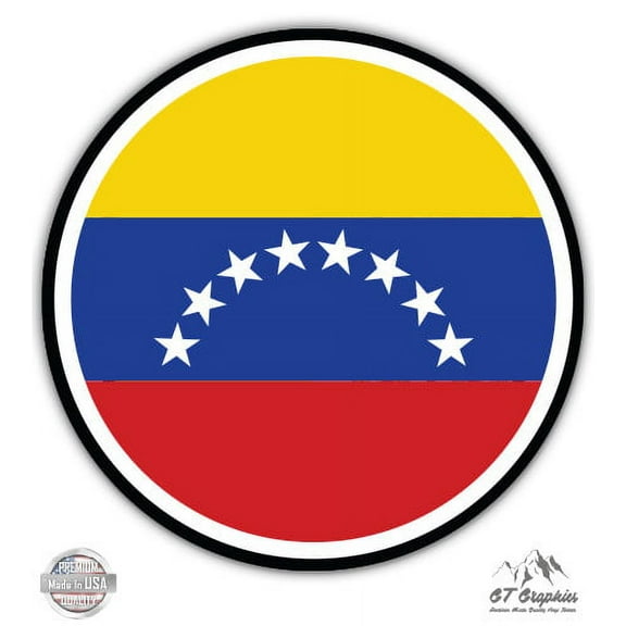 Venezuela Flag - 12" Vinyl Sticker Waterproof Decal