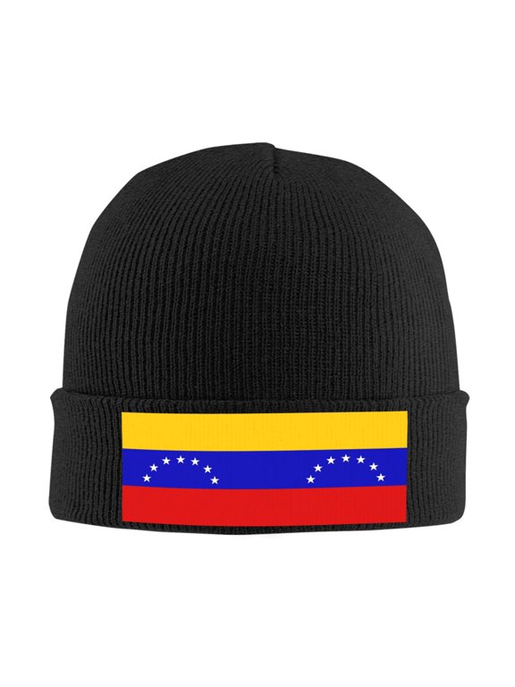 Venezuela Flag Beanie Hat Knit Hat Skull Cap for Men Women Winter Hat Black