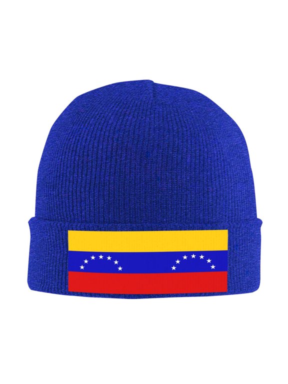 Venezuela Flag Beanie Hat Knit Hat Skull Cap for Men Women Winter Hat Blue
