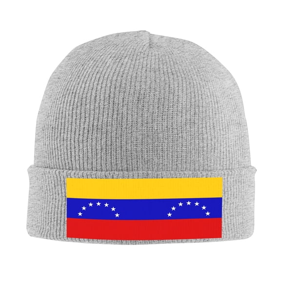 Venezuela Flag Beanie Hat Knit Hat Skull Cap for Men Women Winter Hat Gray