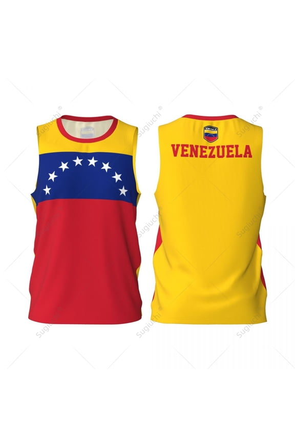 Venezuela Flag Men Basketball Sports Jersey Running Fitness Multifunction Sleeveless tshirt Exclusive Custom Name Nunber