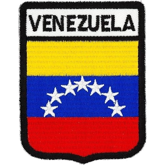 Venezuela Flag Shield Patch, Country Flag Patches