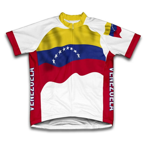 Venezuela Flag Short Sleeve Cycling Jersey for Men - Size 2XL