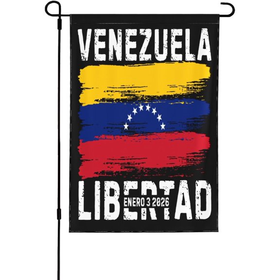 Venezuela Libertad Enero 3 2026 flag Freedom Democracy Yard Flags 12x18 In Double-Side Garden Banner
