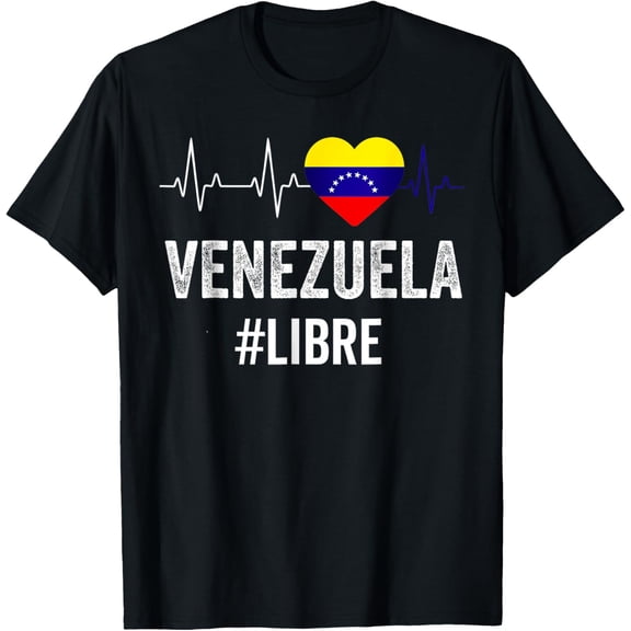 Venezuela Libre Flag Pride Bandera Venezolana Camiseta Root T-ShirtMen and women can wear, black T-shirts, gifts. Age: M,L，XL 2XL, 3XL, 1229XL