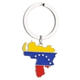 thumbnail image 1 of Venezuela Map Flag Keychain Stainless steel Venezuela Charm Pendant Keyring Remembrances Jewelry Support Venezuela Gift, 1 of 8