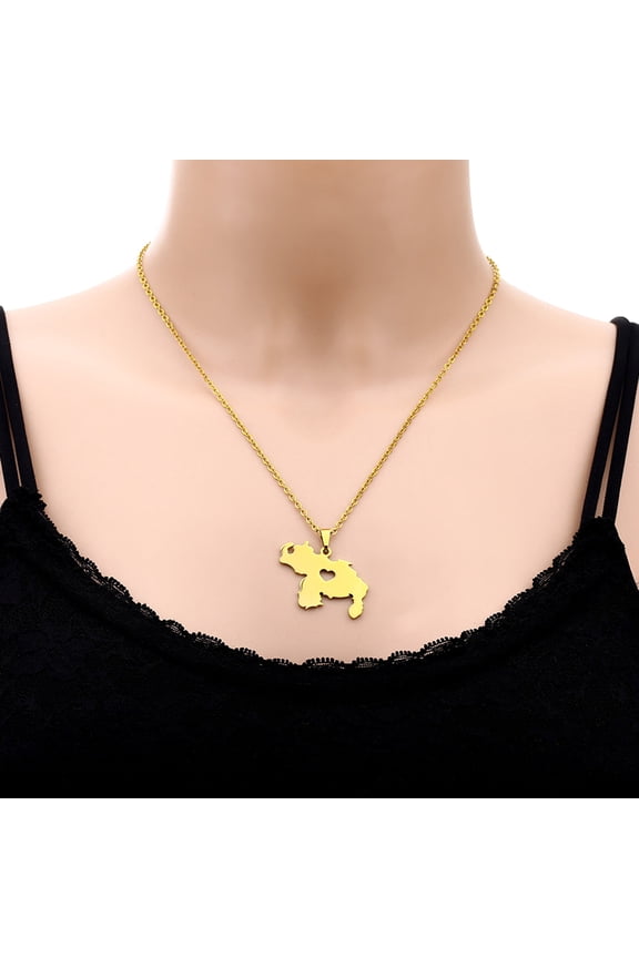 Venezuela Map Flag Pendant Necklace Country Outline Clavicle Chain Choker Statement Jewelry Venezuela Symbol Necklace