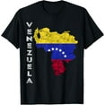 thumbnail image 1 of Venezuela Map Tourist Travel Venezuelan 7 Star Flag T-Shirt, 1 of 5