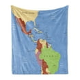 thumbnail image 1 of Venezuela Soft Flannel Fleece Throw Blanket, South North Pacific Atlantis United States Brazil Mexico Peru, Cozy Plush for Indoor and Outdoor Use, 70" x 90", Multicolor, by Ambesonne, 1 of 5