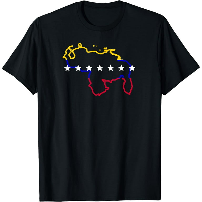 Venezuela Map 7 Stars Flag T-Shirt Venezuela Map 7 Stars Flag T-Shirt