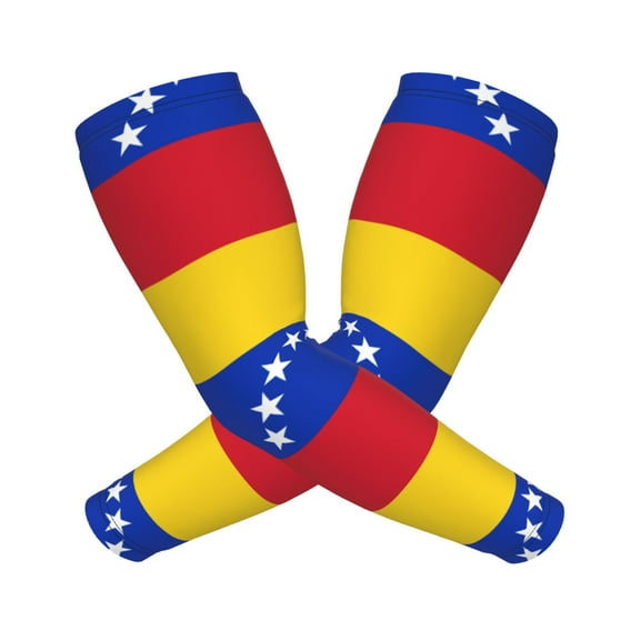 Venezuelan Flag Arm Sleeves For Men And Women Compression Sun Protection Tattoo Cover Up Baseball Basketball Running