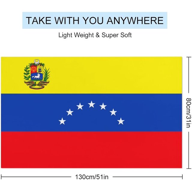 Venezuelan Flag Beach Towel,Oversized Super Soft Ultra Thin Absorbent Beach
