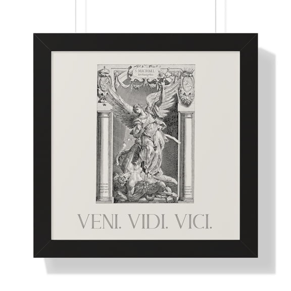 Veni Vidi Vici | Archangel St. Michael Print with Frame