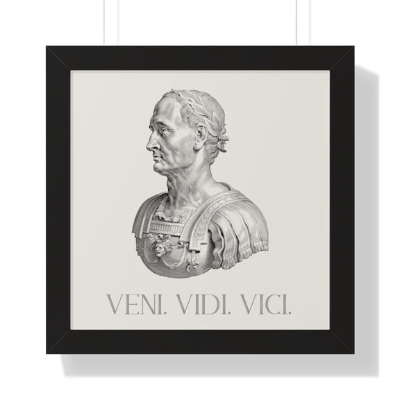 Veni Vidi Vici | Julius Caesar Print with Frame