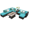 thumbnail image 1 of Venice 10 Piece Outdoor Wicker Patio Furniture Set 10g in Aruba, 1 of 2