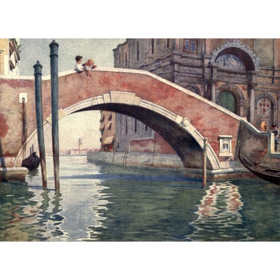 Venice 1907 A Venetian Bridge Poster Print by Reginald Barrett (24 x 36)
