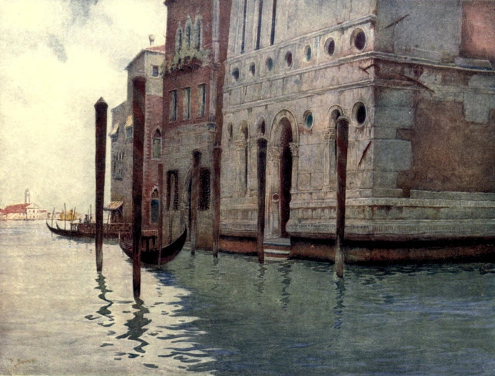 Venice 1907 Corner of the Palazzo Dario Canvas Art - Reginald Barrett (24 x 36)