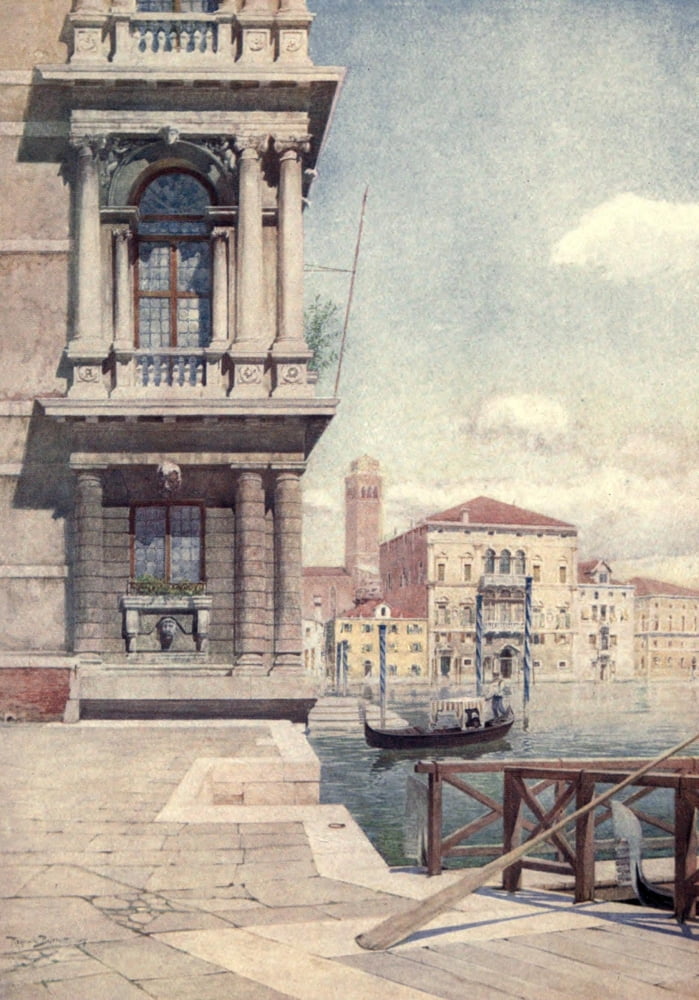 Venice 1907 Palazzo Rezzonico Canvas Art - Reginald Barrett (24 x 36)