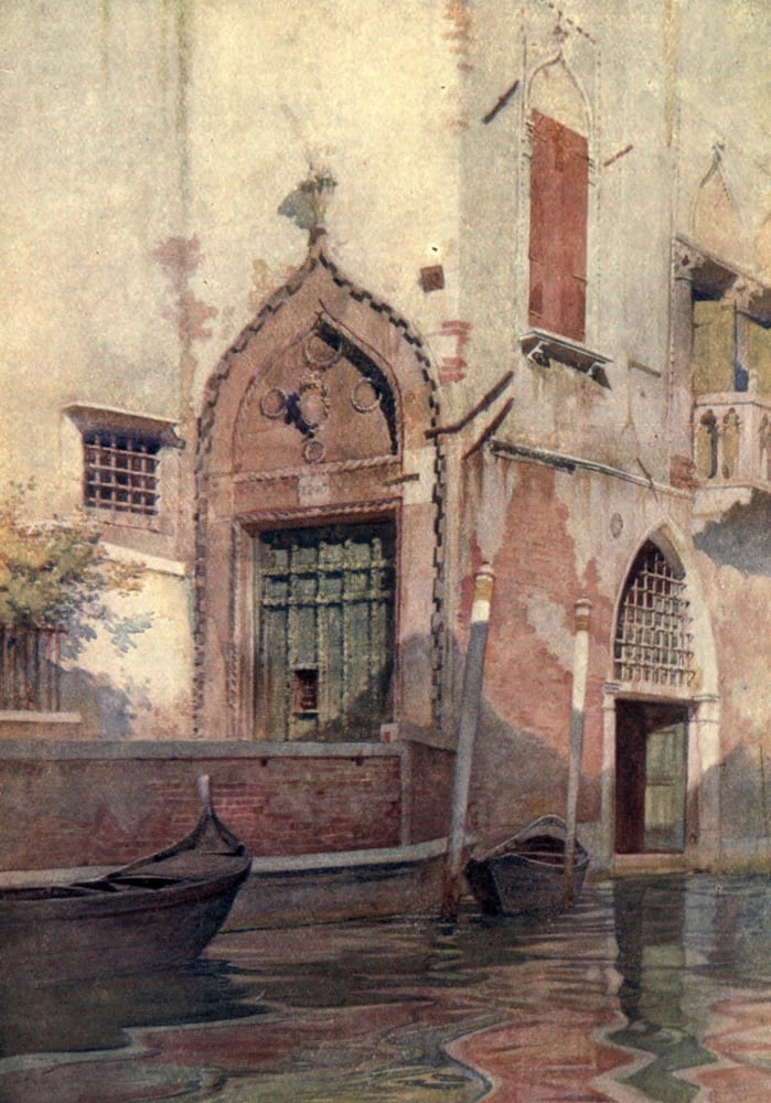 Venice 1907 Palazzo Sanudo Canvas Art - Reginald Barrett (18 x 24)