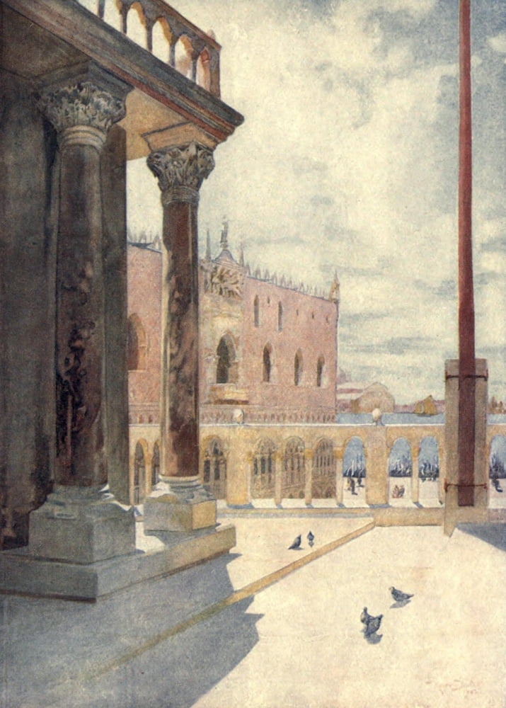 Venice 1907 View from the gallery of San Marco Canvas Art - Reginald Barrett (18 x 24)