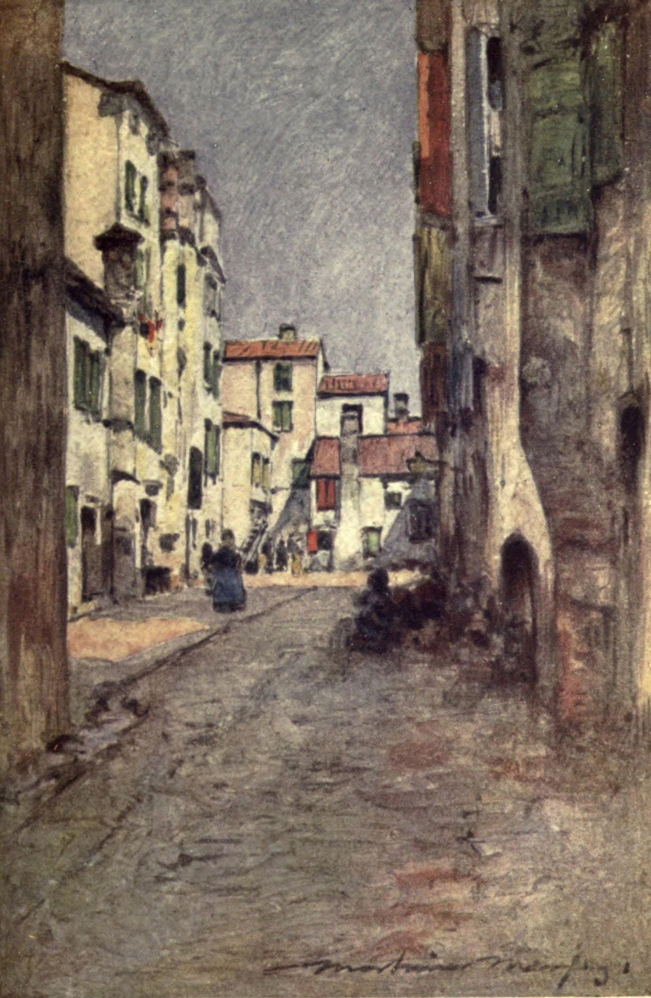 Venice 1912 A Bace street Canvas Art - Mortimer Menpes (24 x 36)