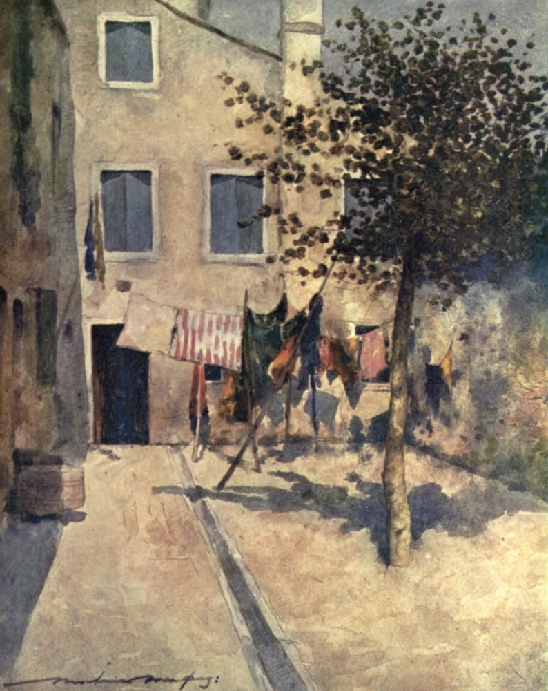 Venice 1912 A Campiello Canvas Art - Mortimer Menpes (18 x 24)