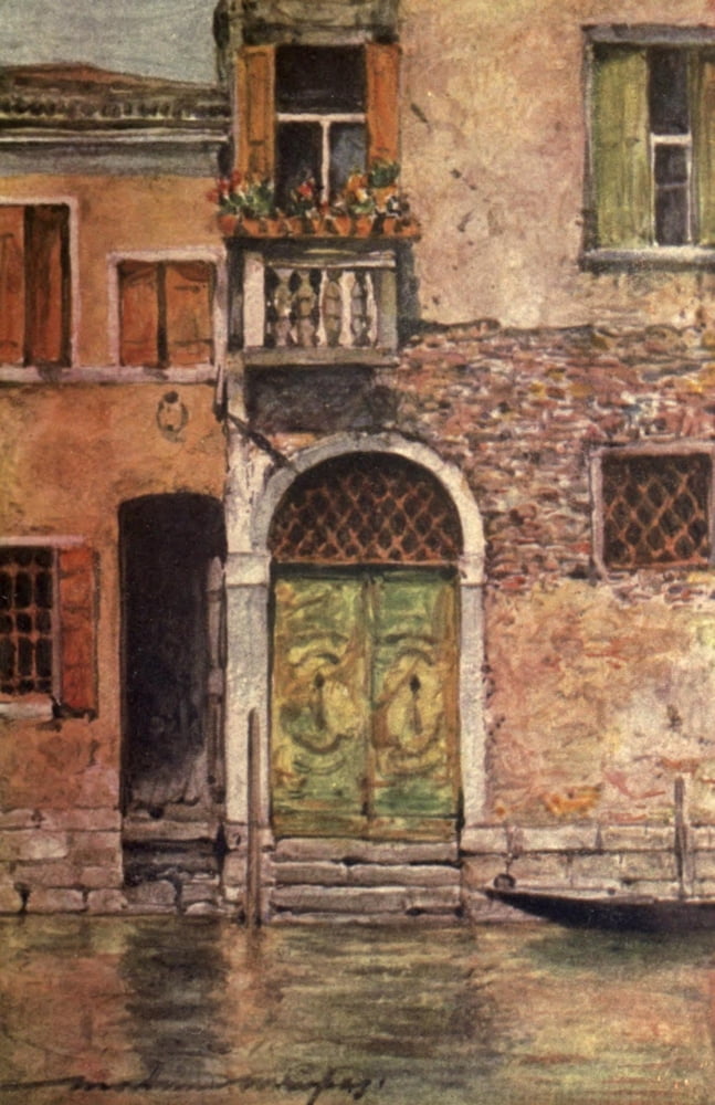 Venice 1912 A ruined palazzo Canvas Art - Mortimer Menpes (18 x 24)