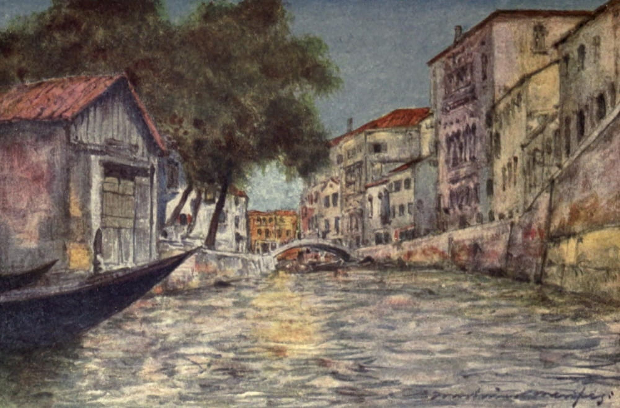 Venice 1912 A squero or boat-building yard Canvas Art - Mortimer Menpes (18 x 24)