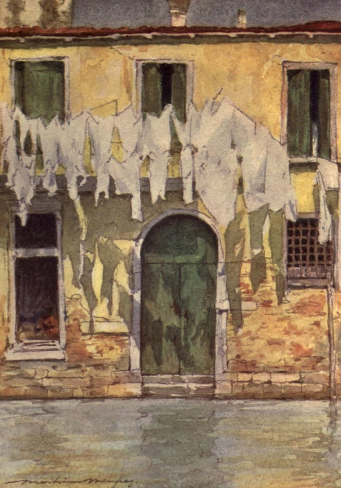 Venice 1912 An unfrequented canal Canvas Art - Mortimer Menpes (18 x 24)