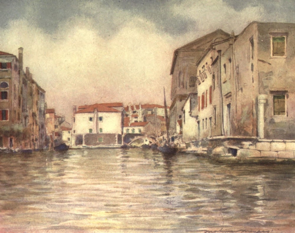 Venice 1912 At Chioggia Canvas Art - Mortimer Menpes (18 x 24)