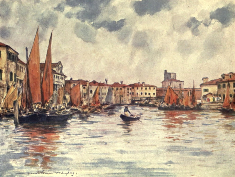 Venice 1912 Chioggia Canvas Art - Mortimer Menpes (18 x 24)