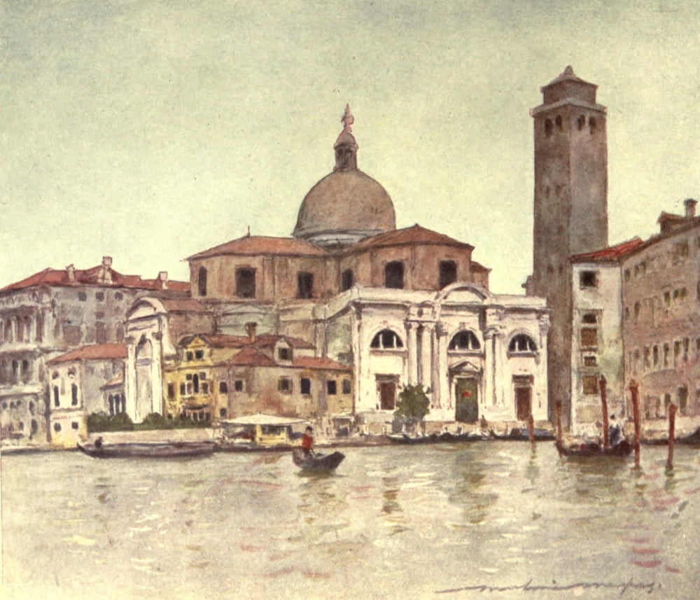 Venice 1912 Church of San Geremia Canvas Art - Mortimer Menpes (18 x 24)