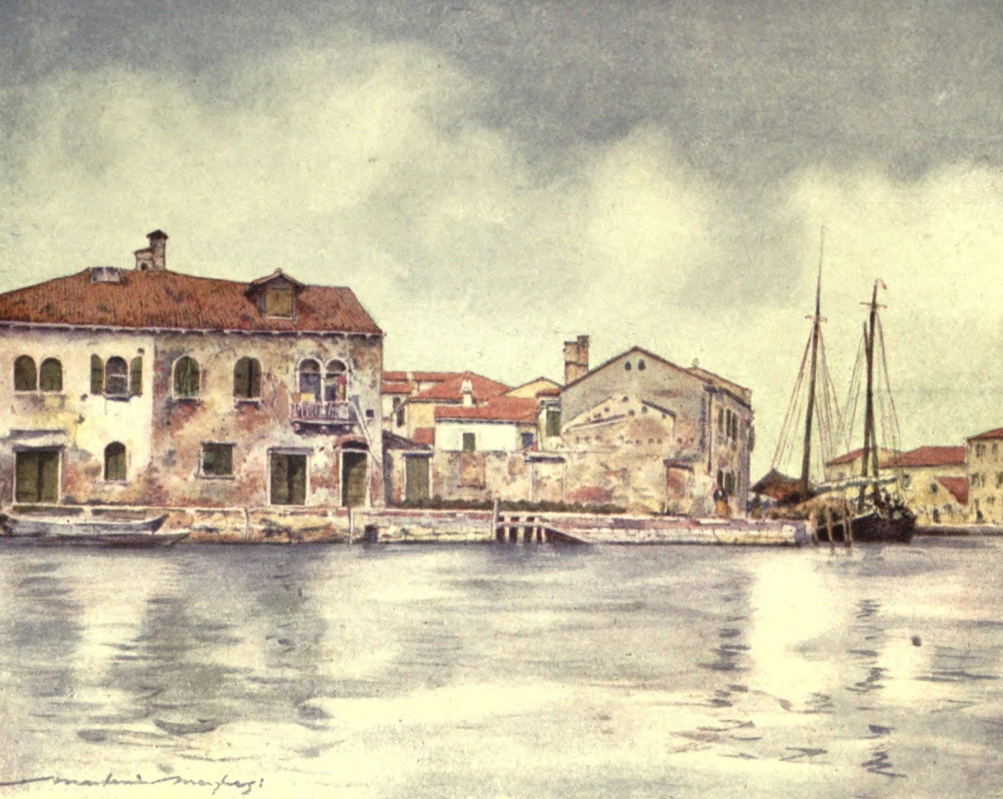 Venice 1912 Giudecca Canvas Art - Mortimer Menpes (18 x 24)