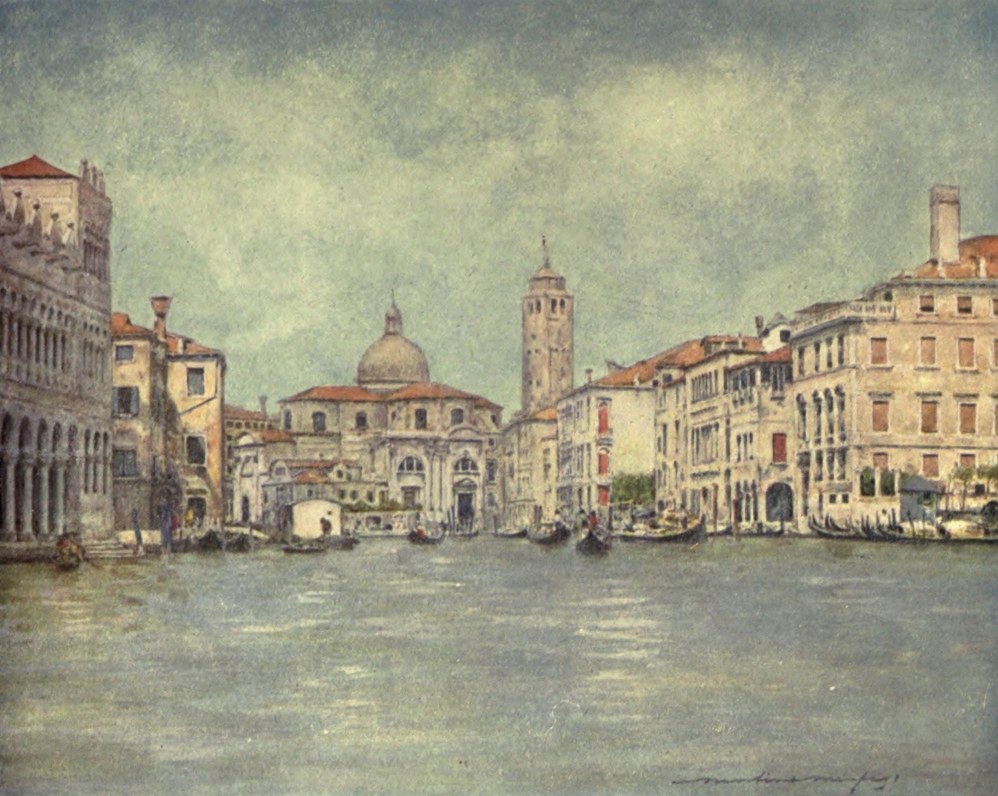 Venice 1912 Grand Canal Canvas Art - Mortimer Menpes (24 x 36)