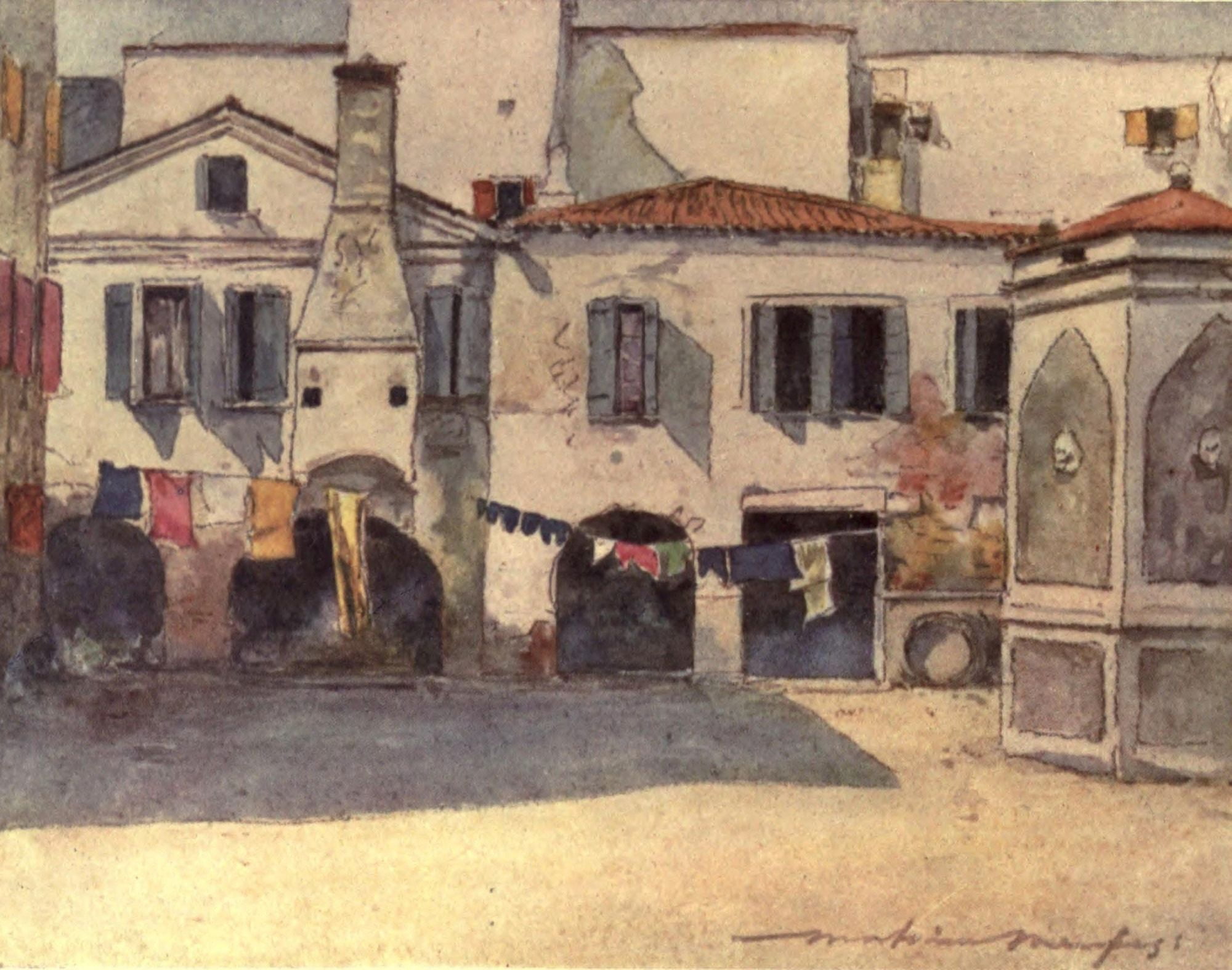 Venice 1912 Humble quarters Canvas Art - Mortimer Menpes (18 x 24)