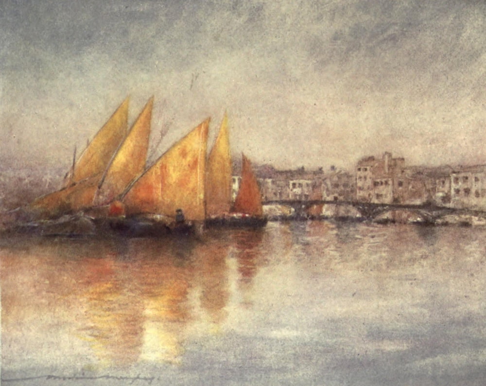 Venice 1912 Off the Giudecca Canvas Art - Mortimer Menpes (18 x 24)