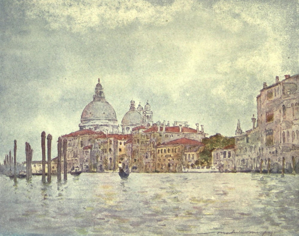 Venice 1912 On the Grand Canal Canvas Art - Mortimer Menpes (18 x 24)