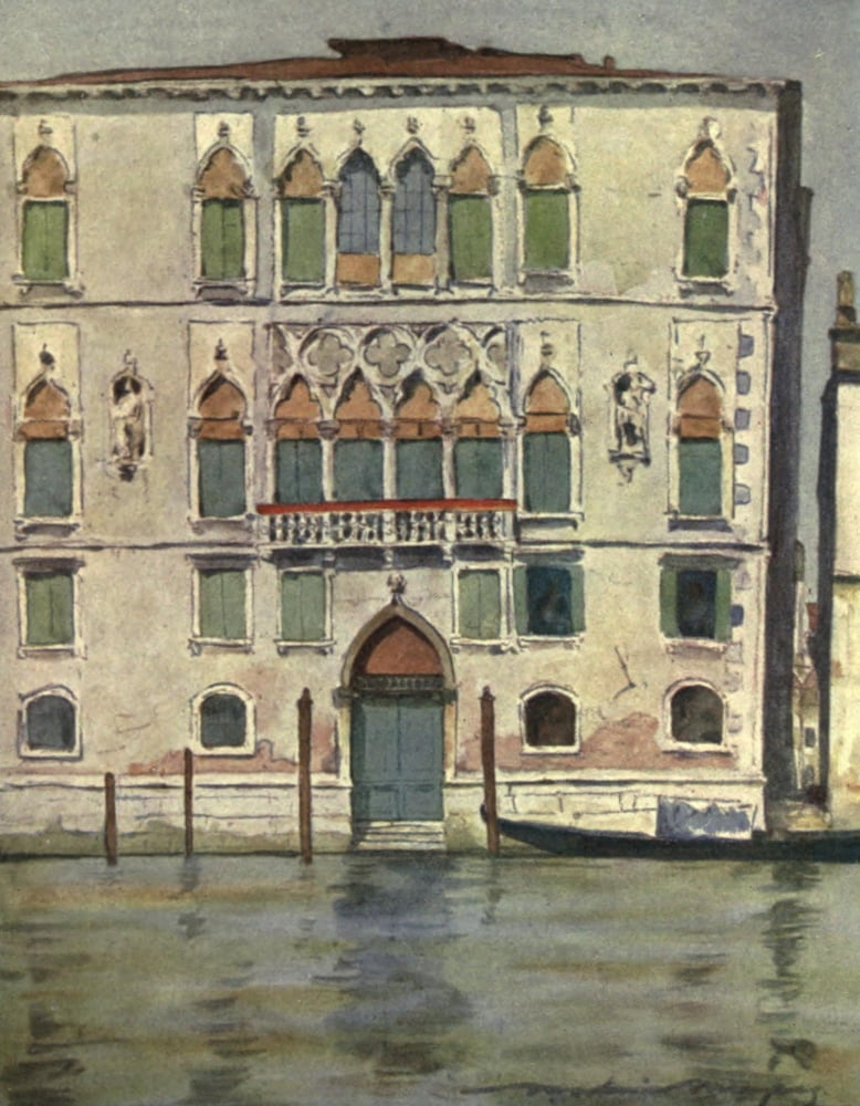 Venice 1912 Palazzo Contarini Degli Scrigni Canvas Art - Mortimer Menpes (24 x 36)