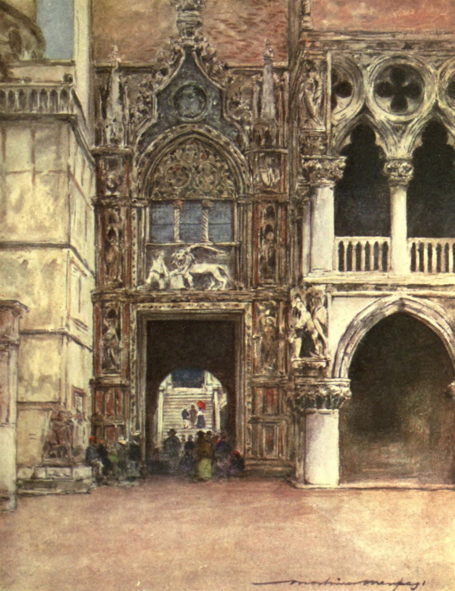 Venice 1912 Porta Della Carta Canvas Art - Mortimer Menpes (18 x 24)