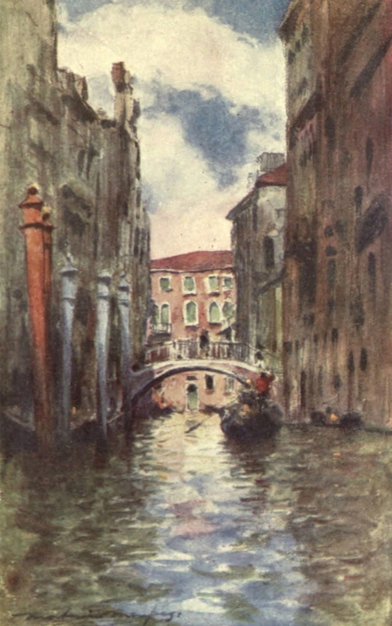 Venice 1912 Rio di San Marina Canvas Art - Mortimer Menpes (18 x 24)