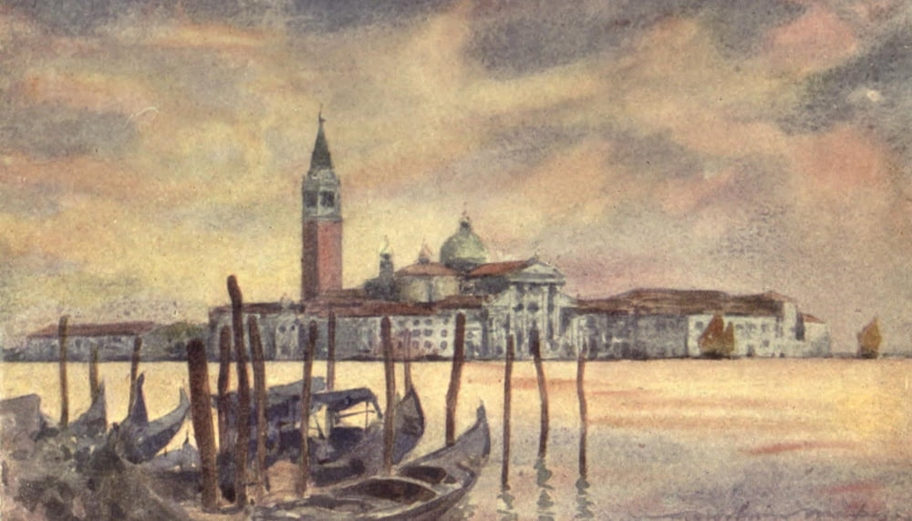 Venice 1912 San Giorgio Maggiore Canvas Art - Mortimer Menpes (18 x 24)