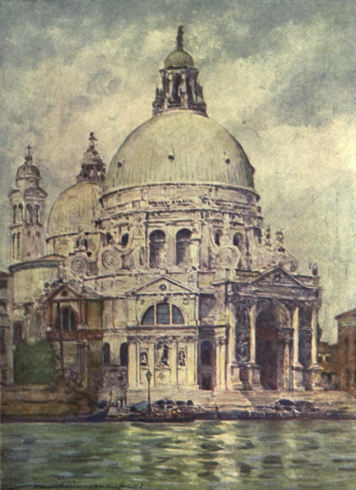 Venice 1912 Santa Maria Della Salute 1 Canvas Art - Mortimer Menpes (18 x 24)