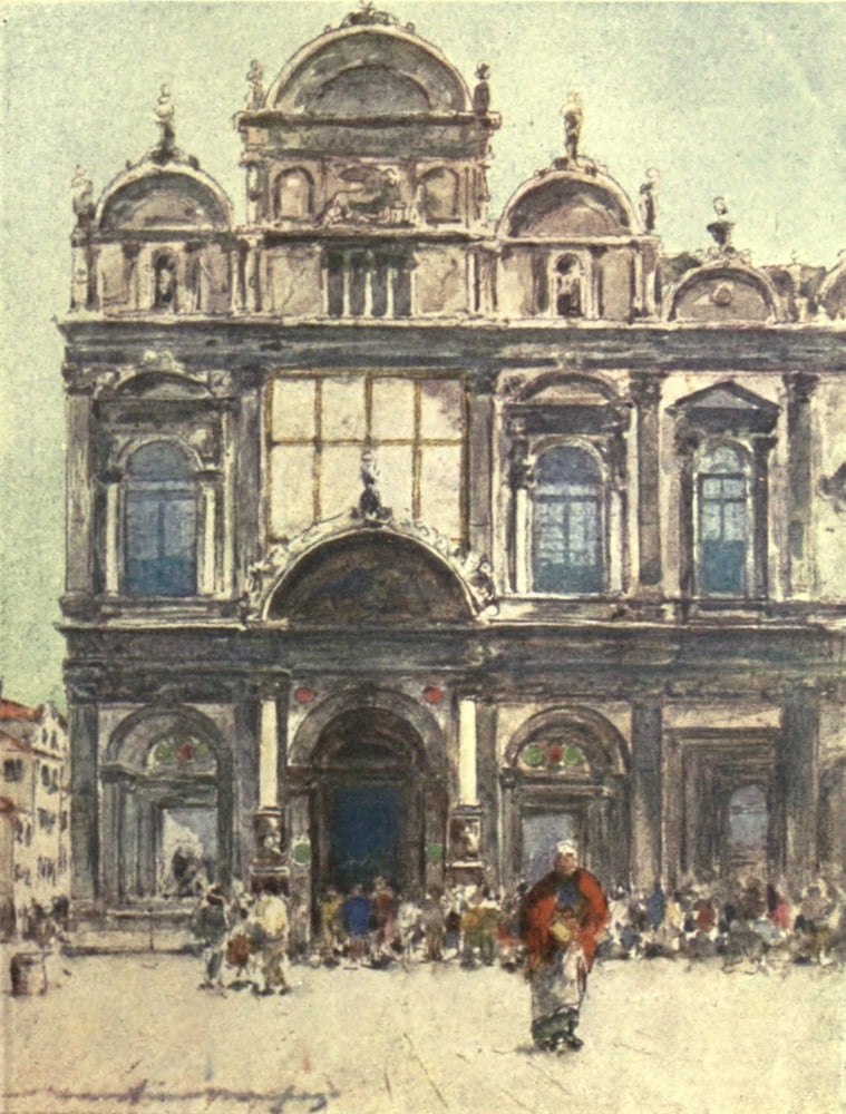 Venice 1912 Scuola di San Marco Canvas Art - Mortimer Menpes (18 x 24)
