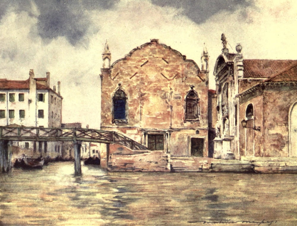 Venice 1912 St Maria delle Misericordia Canvas Art - Mortimer Menpes (18 x 24)